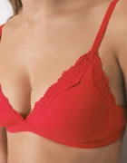 women'secret Памучен сутиен в червено с изчистен дизайн 5052322