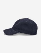 Wood Wood Джинсова шапка с козирка Low profile corduroy cap в тъмносиньо с изчистен дизайн 12130810.9016
