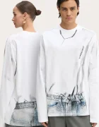 Y/Project Памучна блуза с дълги ръкави YP TROMPE L'OEIL LONG SLEEVE T-SHIRT