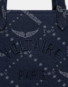 Zadig&Voltaire Чанта ANGEL TOTE XS DENIM MONOGRAM в тъмносиньо LWBA04269
