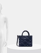 Zadig&Voltaire Чанта ANGEL TOTE XS DENIM MONOGRAM в тъмносиньо LWBA04269