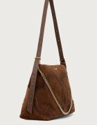 Zadig&Voltaire чанта crossbody дамска от велур JIM кафява LWBA04416