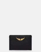 Zadig&Voltaire калъф за карти дамски от кожа черен LWSG00001