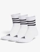 adidas 3 Packs 3-Stripes Cushioned Sportswear Mid White