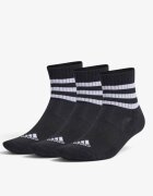 adidas 3 Packs Cushioned Sportswear 3-Stripes Black