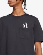 adidas Lounge Slides Graphic Pocket Tee Black