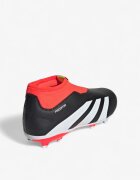 adidas Predator 24 League Laceless Firm Ground Boots Black/Red