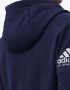 adidas Stack Logo On Left Sleeve Hoodie Blue