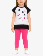 Chicco Girls Leggings And Tee Set White/Pink