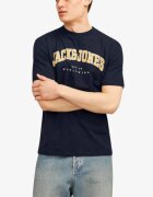 JACK&JONES Jjecaleb Varsity Tee SS O-Neck Noos Navy
