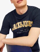 JACK&JONES Jjecaleb Varsity Tee SS O-Neck Noos Navy