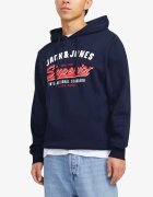 JACK&JONES JJelogo Sweat Hood 2 Col 24/25 Noos Navy