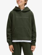 JACK&JONES Jjestar JJ Sweat Hood Noos JNR Green
