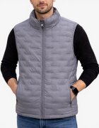 JACK&JONES Quilted Sleeveless Vest Grey