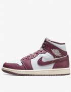 Nike Air Jordan 1 Mid Shoes Mauve/White