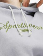 Puma Classics Relaxed Cropped Hoodie Grey
