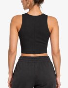 Puma Classics Ribbed Crop Top Black