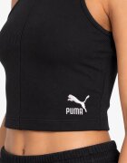 Puma Classics Ribbed Crop Top Black
