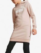 Puma Essentials Logo Hooded Dress Pink