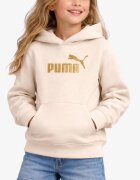Puma Glitter Logo Hoodie Beige