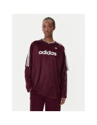 adidas Дамска спортна блуза - рециклиран полиестер - тъмночервен