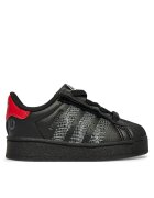 adidas Детски спортни обувки - еко кожа - черни - велкро