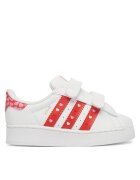 adidas Детски спортни обувки - естествена кожа - бял/ - система за закопчаване с велкро