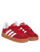 adidas Детски спортни обувки - естествена кожа - червени - система за закопчаване с велкро