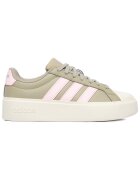 adidas детски спортни обувки от синтетична кожа с платформа и 3 розови ивици - /розов