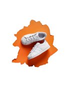 adidas Детски спортни обувки - Superstar - издръжливи - бели - естествена кожа