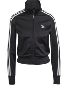 adidas Originals Къс суитшърт Firebird с цип - Бял/Черен