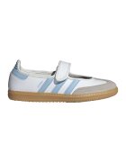 adidas Originals Кожени маратонки Samba с велкро - Бял/Светлосин