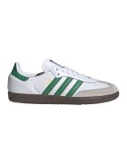 adidas Originals Кожени спортни обувки Samba с велур - Бял/Аква зелено