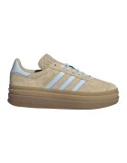adidas Originals Велурени спортни обувки Gazelle Bold - Пастелносин/Карамел/Светло бежово