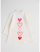 Agatha Ruiz de la Prada Рокля Heartbeat с дълги ръкави - Червен/Бежов/Розово