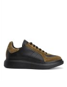 Alexander McQueen Oversize Черно-кафяви мъжки кожени кецове - Черен/Кафяв