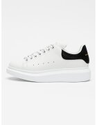 Alexander McQueen Скосени маратонки с велур - Бял/Лавандула