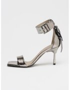 AllSaints Кожени сандали Noir с метализиран ефект