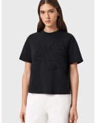 AllSaints Тениска с овално деколте и бродирано лого