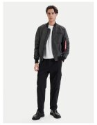 Alpha Industries Мъжко бомбър яке - полиамид - сиво