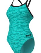 ARENA Дамски бански Allover Swimsuit Challenge Back - Лимитирана серия Water Maze
