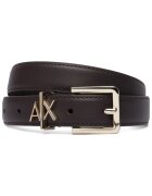 Armani Exchange колан от естествена кожа с катарама с лого AX - - 80 см