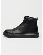 Armani Exchange Кожени боти с цип встрани