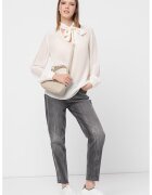 Armani Exchange Мрежеста блуза с панделка