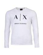 Armani Exchange Памучна слим блуза с лого