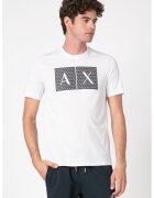 Armani Exchange Памучна слим тениска с лого