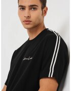 Armani Exchange Памучна тениска с овално деколте - Черен/Бял