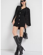 Armani Exchange Рокля-елек с шпиц - Златист/Черен