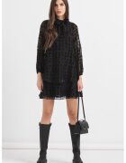 Armani Exchange Рокля от шифон с лога