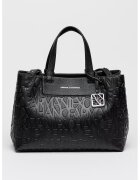Armani Exchange Шопинг чанта от еко кожа с релефно лого